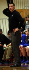 Lake Central's head coach Marc Urban reacts during Saturday's game.