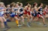 New Prairie girls cross country semistate.