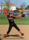 Sarah Crews deliver a pitch against Lincoln-Way Central