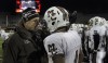 Mt. Carmel head coach Frank Lenti thanks his quarterback Chris Sujka