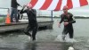 Triathletes endure wind, cold