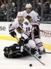 Jonathan Toews, Daniel Carcillo, Drew Doughty