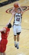Lowell's Austin Richie shoots over Andrean's Nick Davidson
