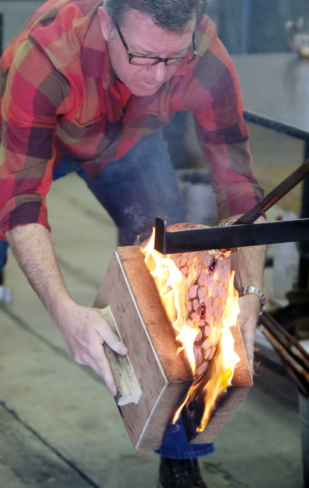 Glass blowing shop lights the fire in Valparaiso