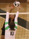 LaPorte's Sydnee Cooper goes up against Valparaiso's Tarrah Lasky
