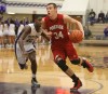 Merrillville's B.J. Jenkins guards Portage's Jacob Bearss on Friday.