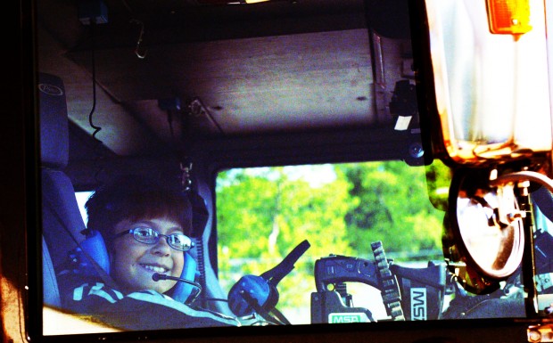 Lansing essay winners get ride on firetruck