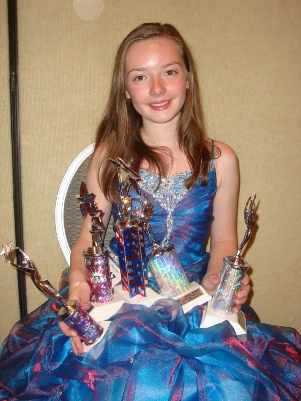 Preteen brings home a suitcase full of pageant trophies ...
