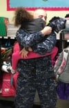 Sailor on leave makes surprise visit to daughter's classroom