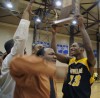 Lew Wallace's Branden Dawson celebrates