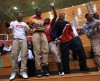 E.C. Central fans celebrate a three-pointer