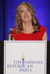 State's first lady doesn't dish about Gov. Daniels' possible run for White House during GOP dinner