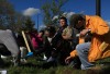 IUN archeology instructor leads students in campus dig