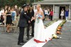 Firefighter, bride add joy to somber day