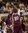 Bowman Academy's Mike Ford grabs a rebound