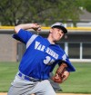 Crete- Monee Varsity pitcher Zack Silerzio