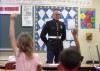 Marine visits Griffith school before heading to California