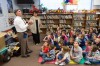 Steve Pangere talks to Central Elementary students