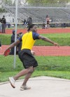 Thornwood junior Derrick Guest competes in the discus