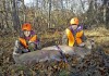 Twin sisters bag deer