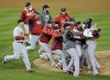 Members of the St. Louis Cardinals celebrate