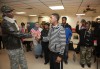 Burnham gives warm welcome to returning soldier