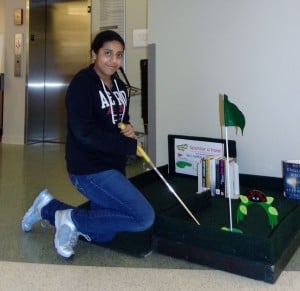 It's tee-time at the Crown Point library