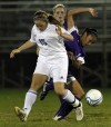 Lake Central's Kristen Alexa and Merrillville's Adrianne Marquez