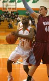 Wheeler's Nigel Mims is guarded by Hanover Central's Derek De St. Jean