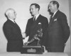 Tom Harmon accepting the Heisman Trophy
