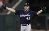 Wolf beats Cardinals as Brewers even series  