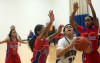 Nikki Anderson goes for a shot