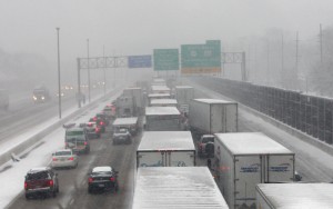 Roads improving after slow, slippery morning commute