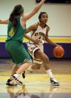 St. Francis De Sales' Brianta McMorris drives past 