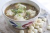 A bowl of comfort: chicken soup with dumplings