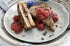 Healthy French toast with a hidden chocolate layer