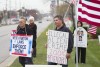 Activists linking crimes to illegal immigrants demonstrate outside Visclosky's office