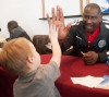 Cliff Levingston and kid fan