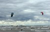 Surfers tackle choppy Lake Michigan waters
