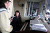 White Sox organist Lori Moreland says hello to a fan