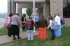 Merrillville Intermediate School Prays at the Flag Pole
