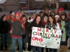 Cheerleaders spread holiday cheer