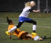 Wheeler's Nicole Scopelja and Boone Grove's Paige Aguilera