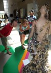 Trashion exhibit at the Indiana Welcome Center