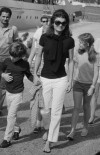 Jackie Kennedy Onassis with her children