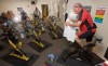 Jerry Stein with Students at his Omni Cycling Class