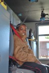 Students win ride to school on fire engine
