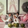 Gloria Vanderbilt with Wyatt Cooper and sons Carter and Anderson in 1972