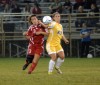 Hobart's Kim Tokarski and Crown Point's Danielle Harnois