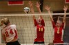 Munster's Shannon Farrell at the net